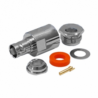 B-212B  2.4mm pin  BNC, розетка, прижимной, под RG-213 /U, RG-8 /U.