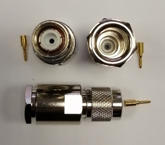 T-112B (2.4mm.pin) TNC, вилка, прижимная, RG-213 (RG-8)