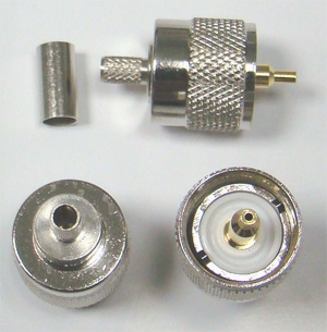 U-111F  UHF-серия, вилка, обжимной, для кабеля RG-58 /U